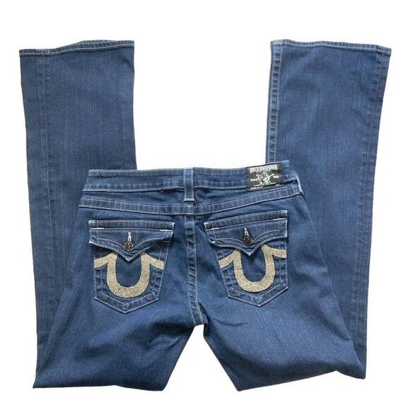 True Religion Becky Jeans Women's Size 30 Bootcut Dark Wash Blue Denim - Picture 8 of 12